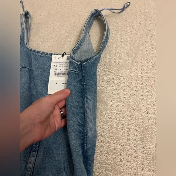Zara Denim Playsuit XS NWT - Picture 4 of 6